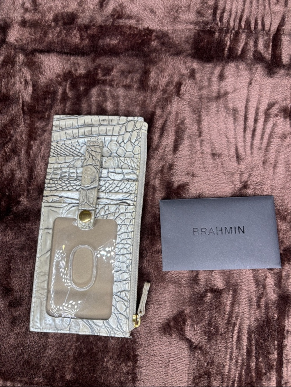 Brahmin Carrie Crossbody in Moonrise with Matching Credit Card Wallet - Picture 12 of 13